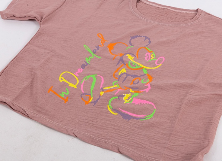 تیشرت کراپ طرح میکی موس