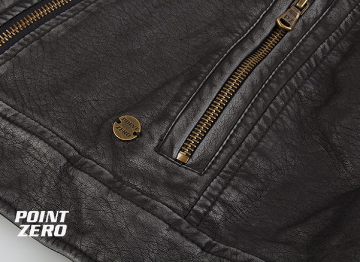 کاپشن چرم مردانه POINT ZERO