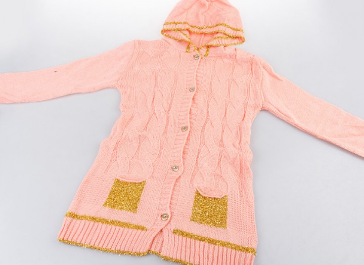 ژاکت بافت کلاهدار دخترانه