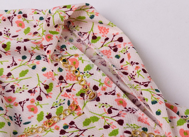 بلوز زنانه گلدار آستین سه ربع