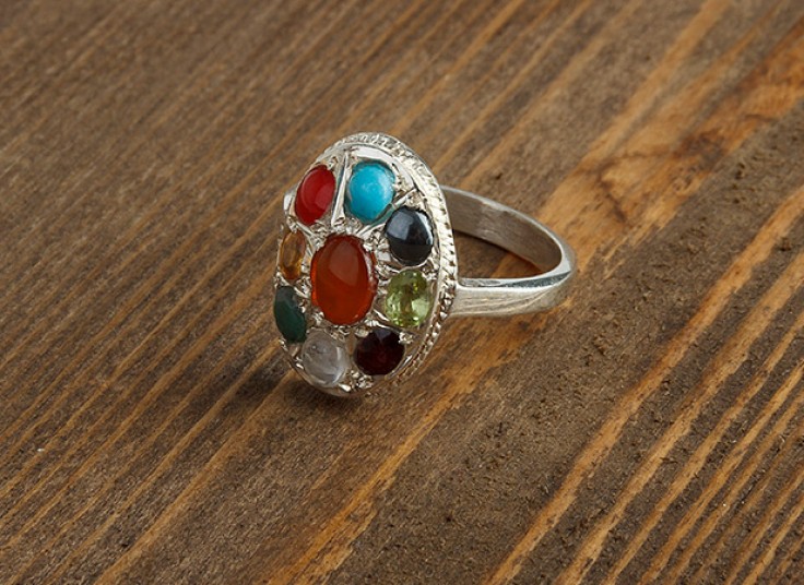 آویز و انگشتر نقره جواهرنشان