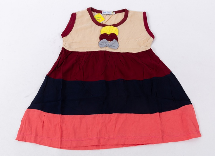 سارافون دخترانه پرچمی پاپیون دار