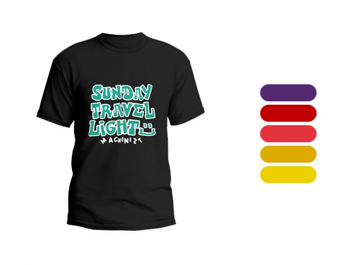 تیشرت چاپدار مردانه طرح SUNDAY