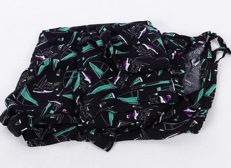 تاپ شلوارک نخی طرحدار