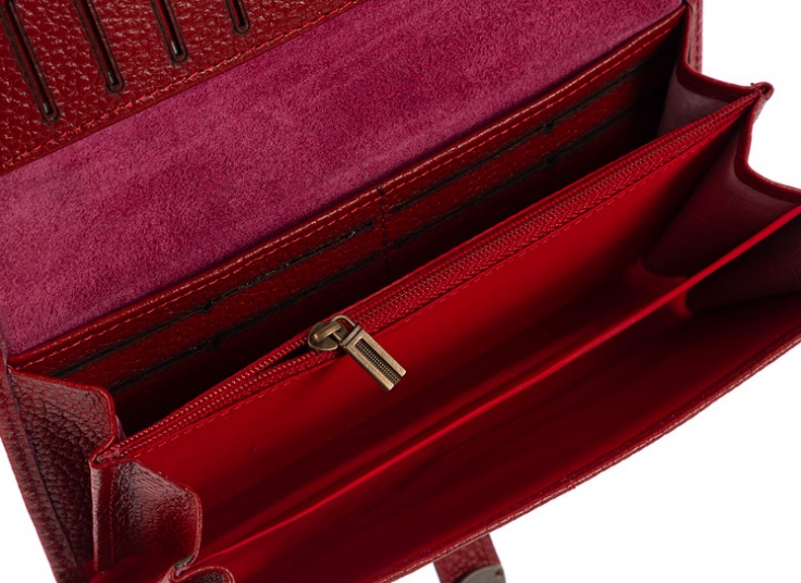 ست کیف پول و جاکارتی زنانه چرم