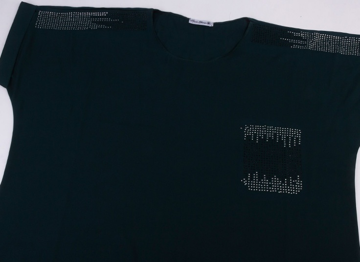 تیشرت حریر کرپ سایز بزرگ jewelled