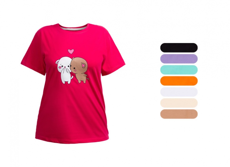 تیشرت زنانه طرح فانتزی