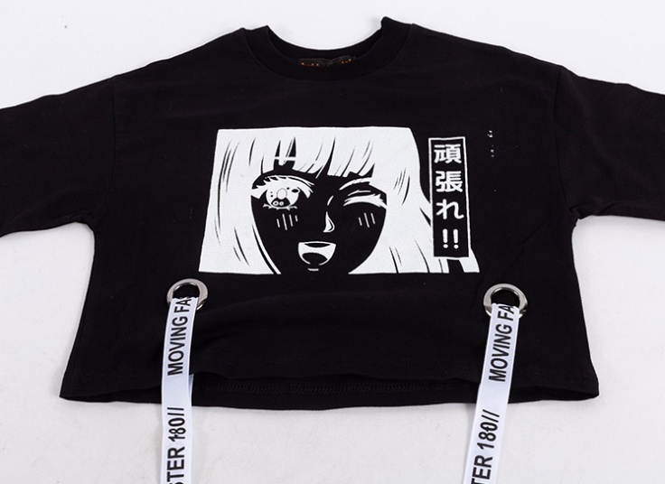 کراپ دخترانه طرح دار