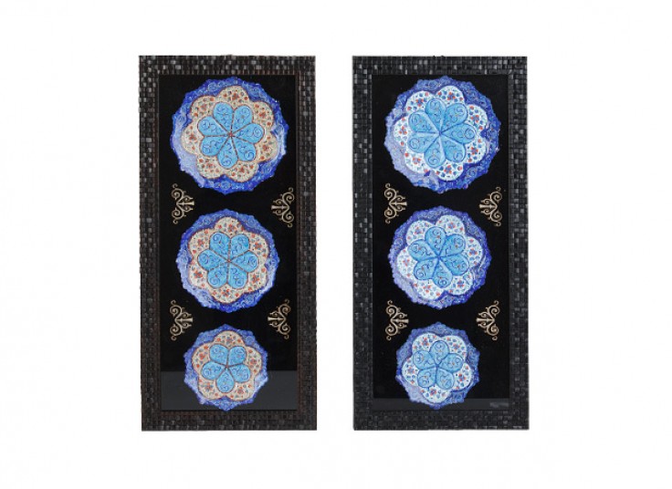 بشقاب میناکاری قاب دار