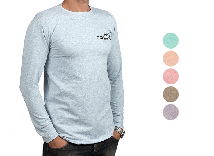 تیشرت ساده آستین بلند طرح POLICE