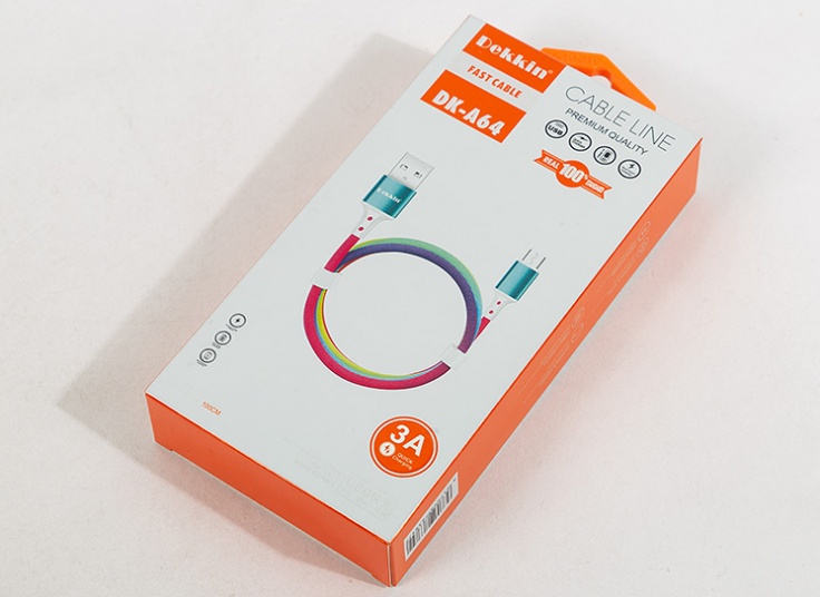 کابل شارژ اندروید رنگی DEKKIN مدل DK-A64