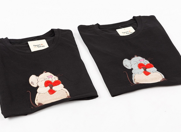 تیشرت زنانه تکه دوزی Mouse