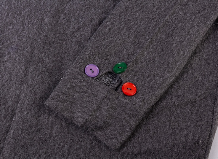 مانتو پشمی زمستانی knobbed