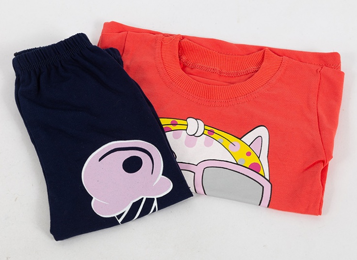 تیشرت شلوار دخترانه طرح گربه