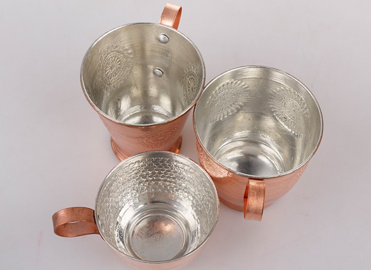 لیوان مسی دسته دار