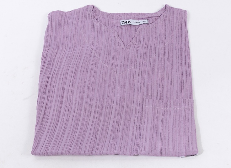 تیشرت مردانه یقه کوبایی جیب دار