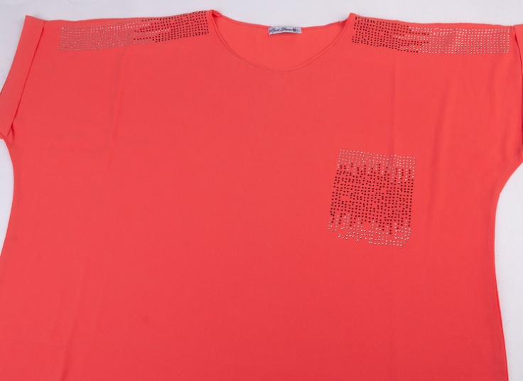 تیشرت حریر کرپ سایز بزرگ jewelled