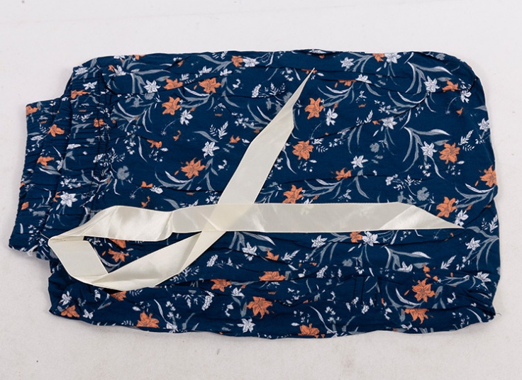 شلوار نخی گلدار PR