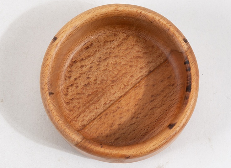 پیاله چوبی گرد کوچک