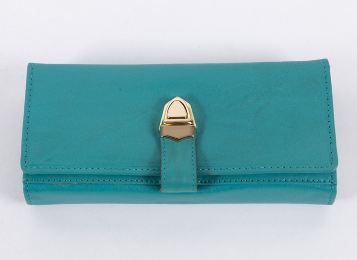 کیف پول زنانه چرم قفل ناخنی