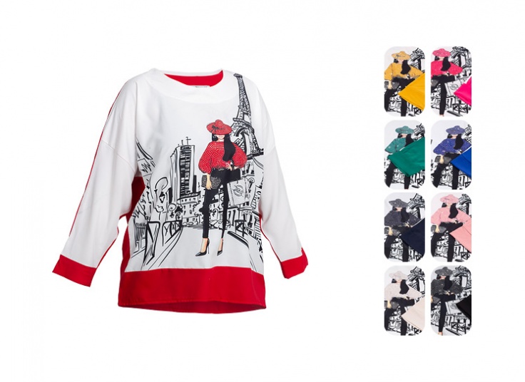 بلوز زنانه طرح ایفل