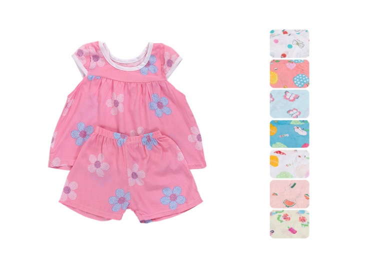 لباس دو تکه نخی دخترانه