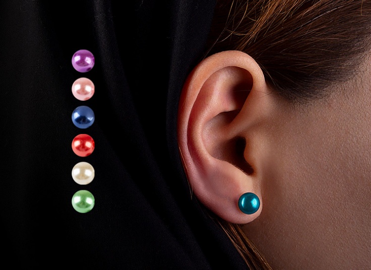 گوشواره مرواریدی میخی