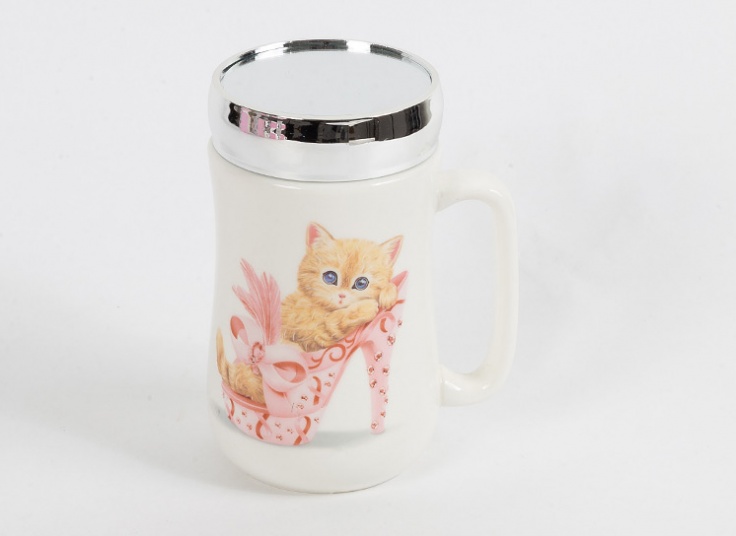 ماگ درب دار آینه ای