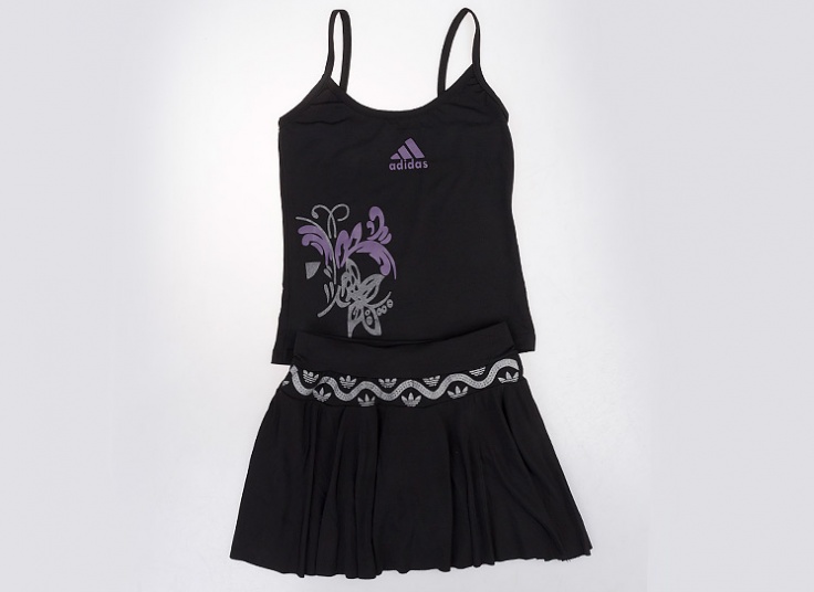 ست تاپ و دامن تنیسی طرح adidas