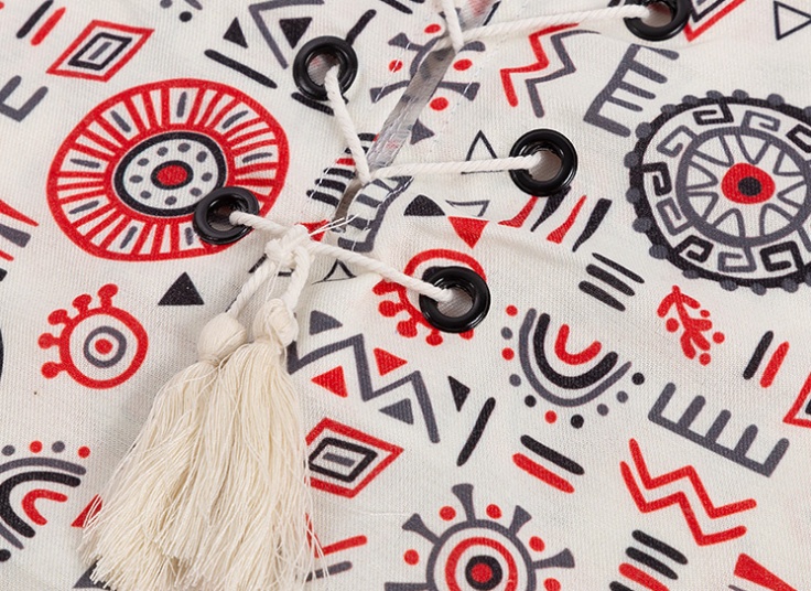 تونیک طرحدار جلو بسته