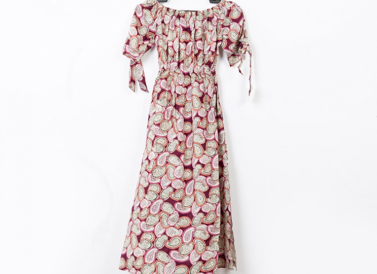 پیراهن ساحلی یقه قایقی