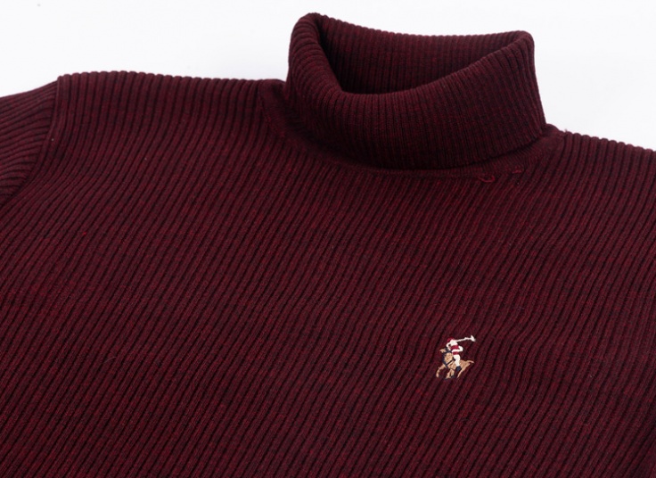 بلوز یقه اسکی بافت طرح POLO