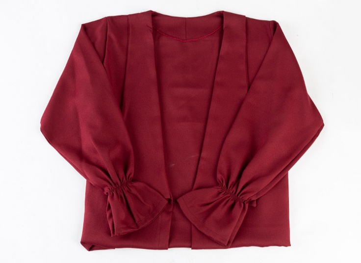 مانتو کرپ یقه آمریکایی