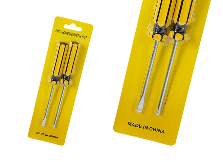 پیچ گوشتی دو رنگ کوچک دو عددی