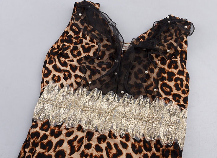 پیراهن کوتاه پلنگی زنانه Ding Yu