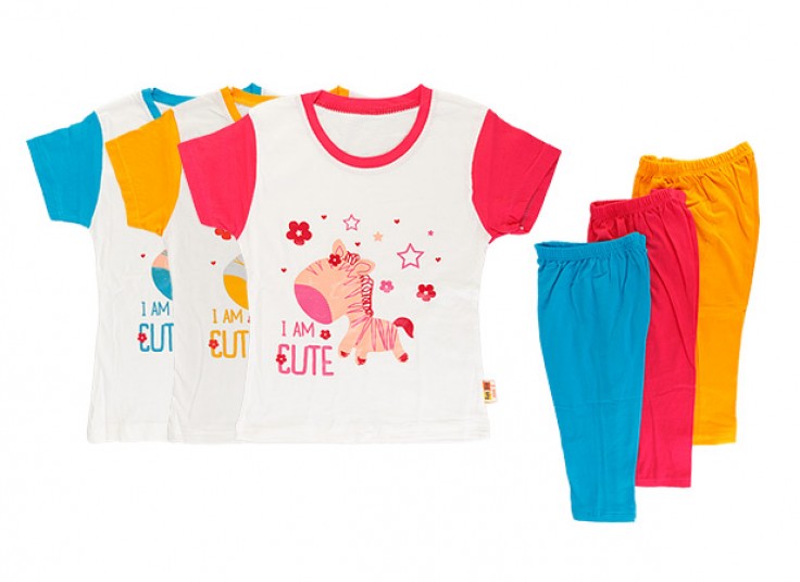 ست تیشرت شلوار بچگانه I AM CUTE