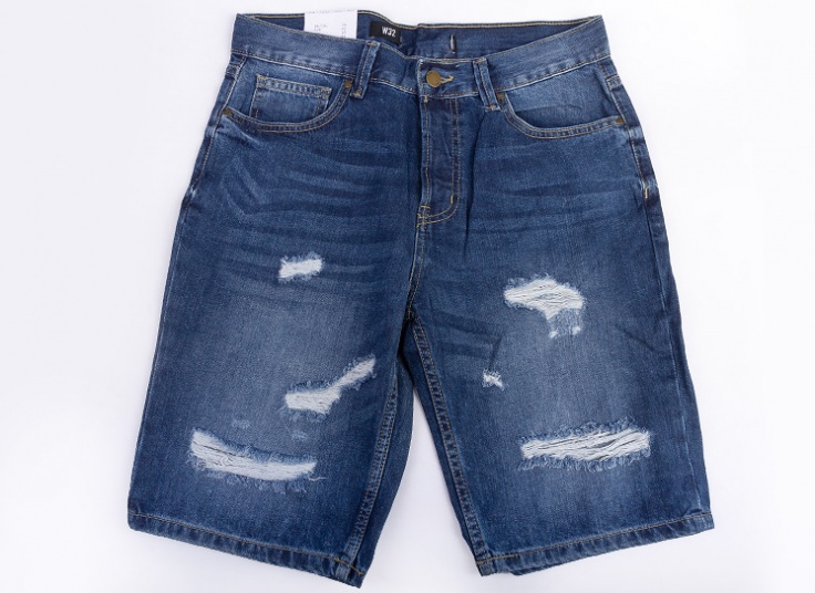 شلوارک جین مردانه زا‌پ‌دار Denim