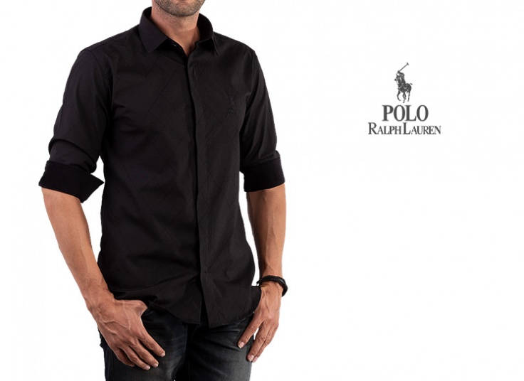 پیراهن مشکی مردانه POLO