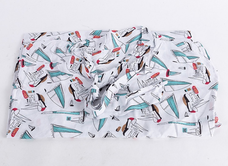 تاپ یقه گره‌ای نخی طرحدار