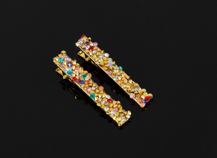 بسته دو عددی گیره مو کریستالی