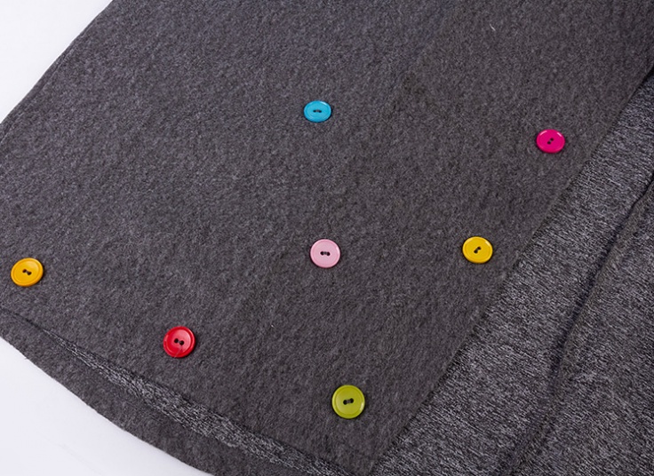 مانتو پشمی زمستانی knobbed