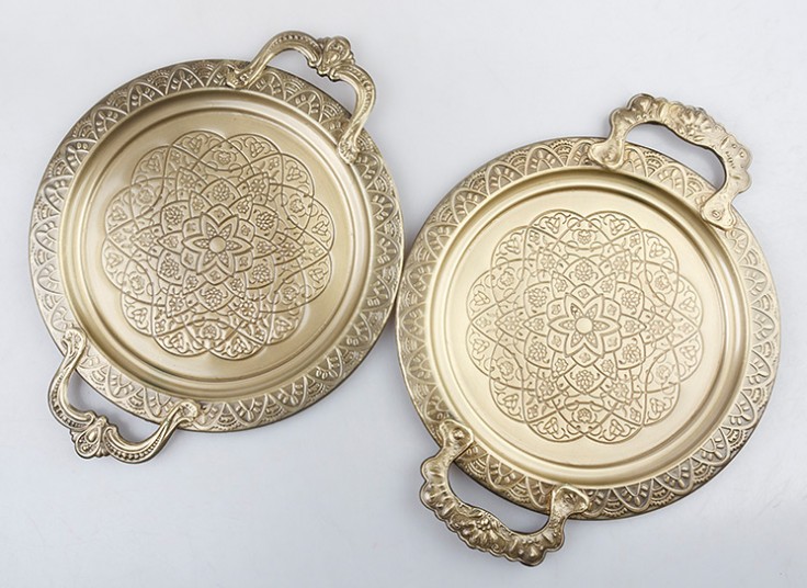 سینی فلزی دسته دار