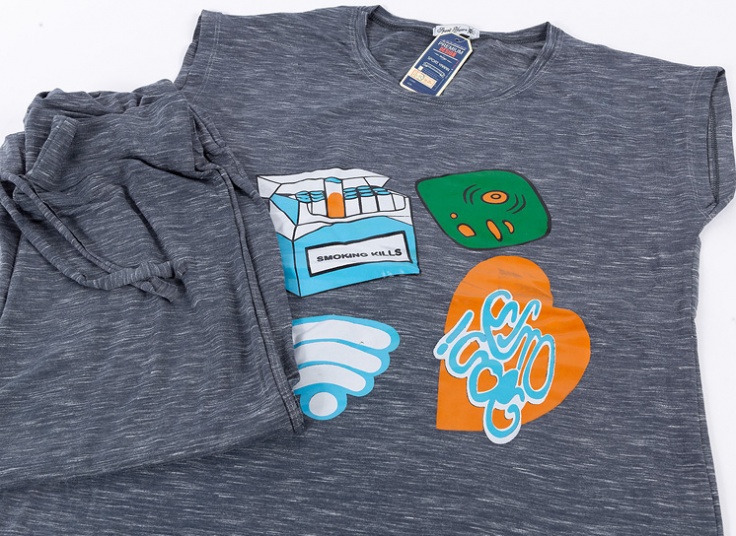 تاپ شلوارک زنانه No Smoking