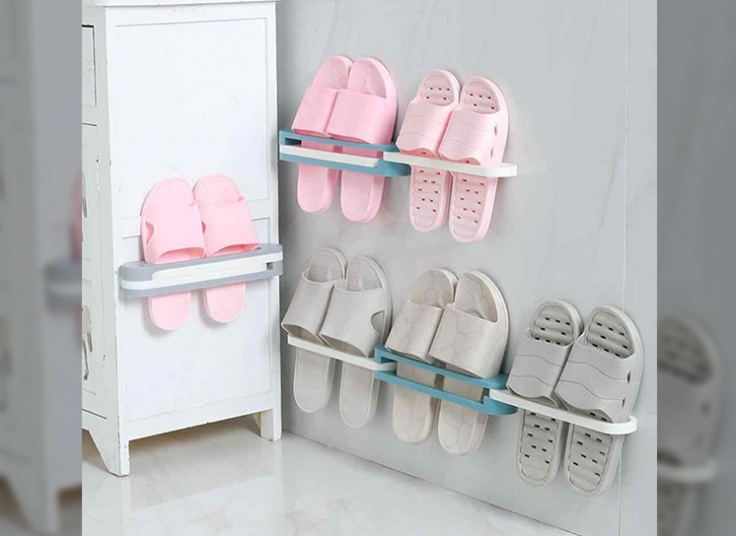 نگهدارنده دمپایی و حوله تاشو