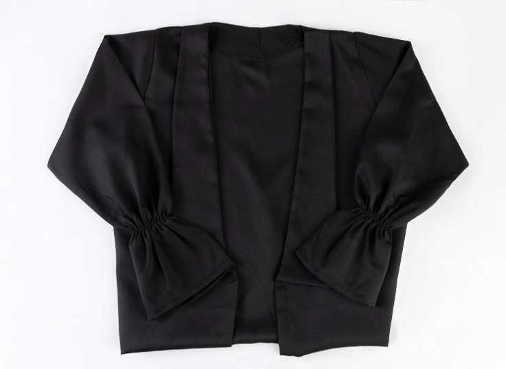 مانتو کرپ یقه آمریکایی