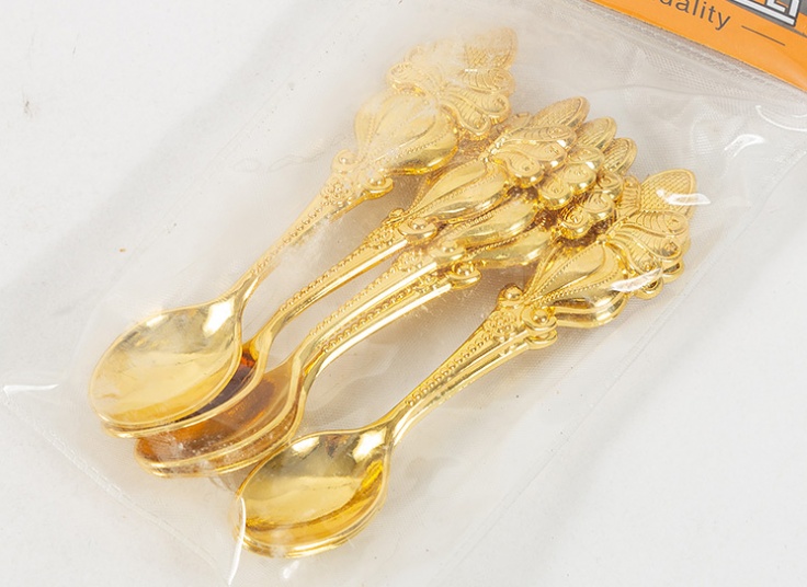 ست 6 عددی قاشق مربا خوری طلایی