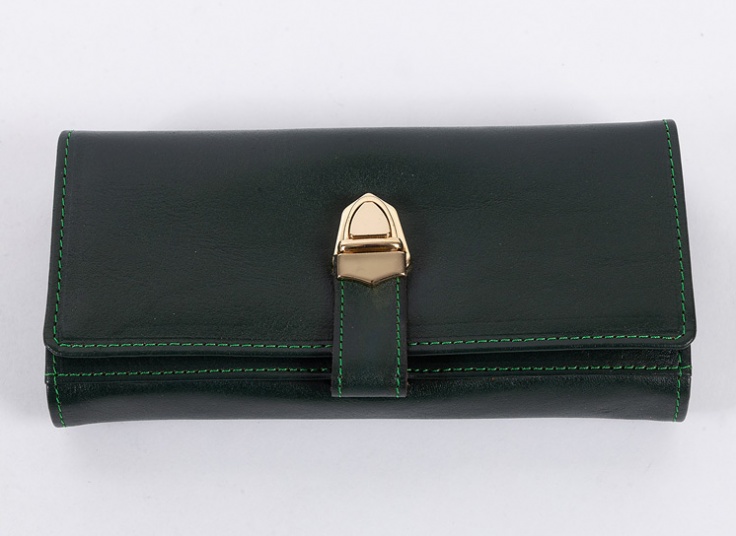 کیف پول زنانه چرم قفل ناخنی