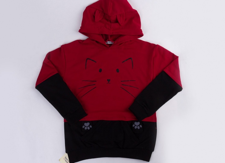 هودی کلاهدار زنانه طرح Cat