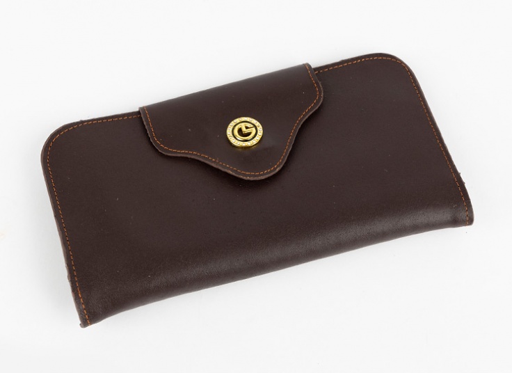 کیف پول چرمی دکمه نگینی