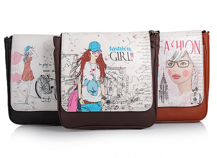 کیف کج چاپ دار